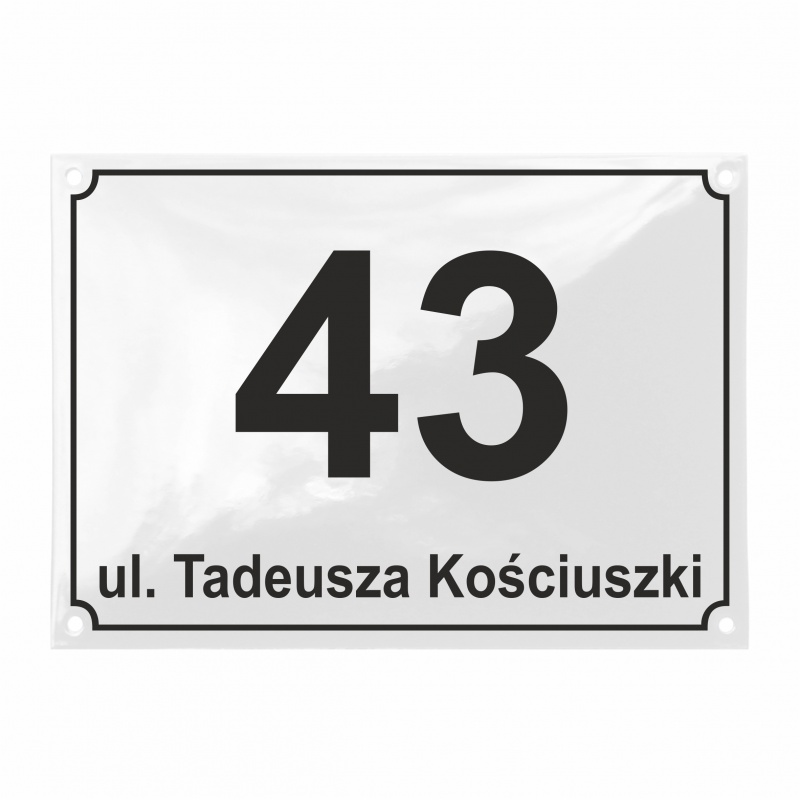 Biały, tekst czarny prosty       AP 35x25