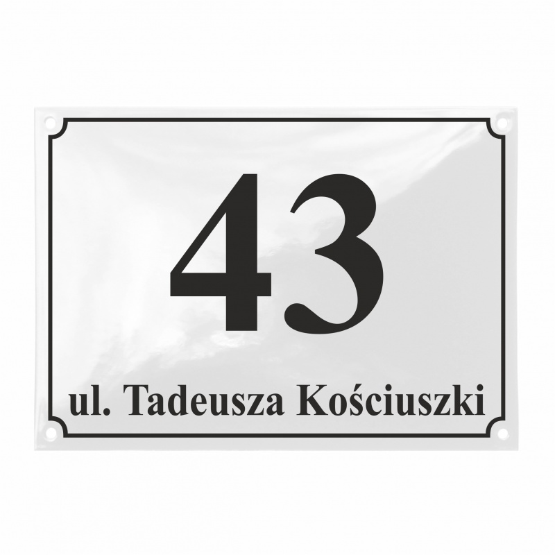 Biały, tekst czarny klasyczny       AP 35x25