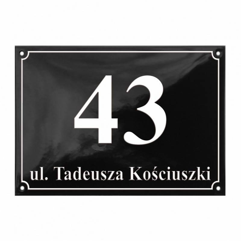 Czarna, tekst biały klasyczny       AP 35x25